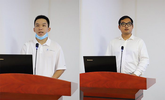老员工代表讲话。。。。李立云 摄4.JPG